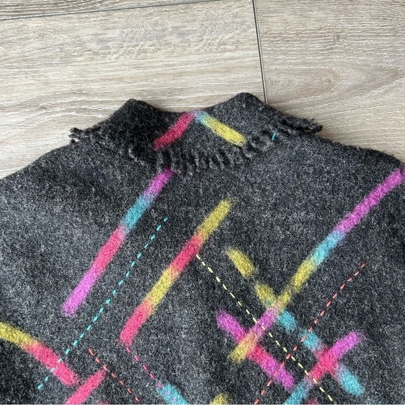 Talbots Abstract Printed Pure Wool Felted Jacket - Picture 14 of 15